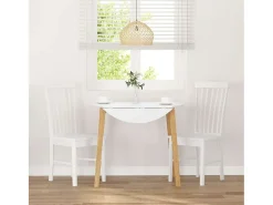 Sillas de comedor 2 unidades madera maciza de caucho blanco