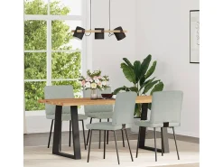Sillas de comedor 4 unidades terciopelo gris claro