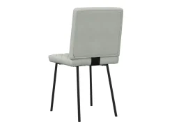 Sillas de comedor 4 unidades terciopelo gris claro