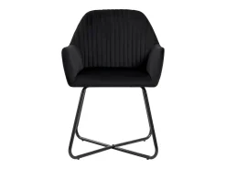 Sillas de comedor 4 unidades terciopelo negro