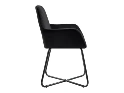 Sillas de comedor 4 unidades terciopelo negro