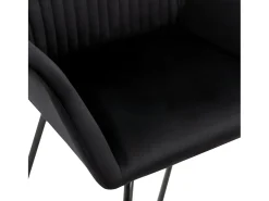 Sillas de comedor 4 unidades terciopelo negro