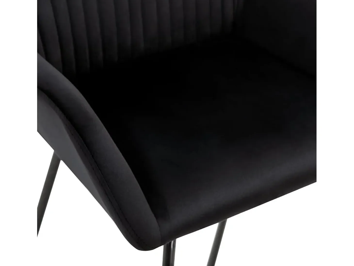 Sillas de comedor 4 unidades terciopelo negro