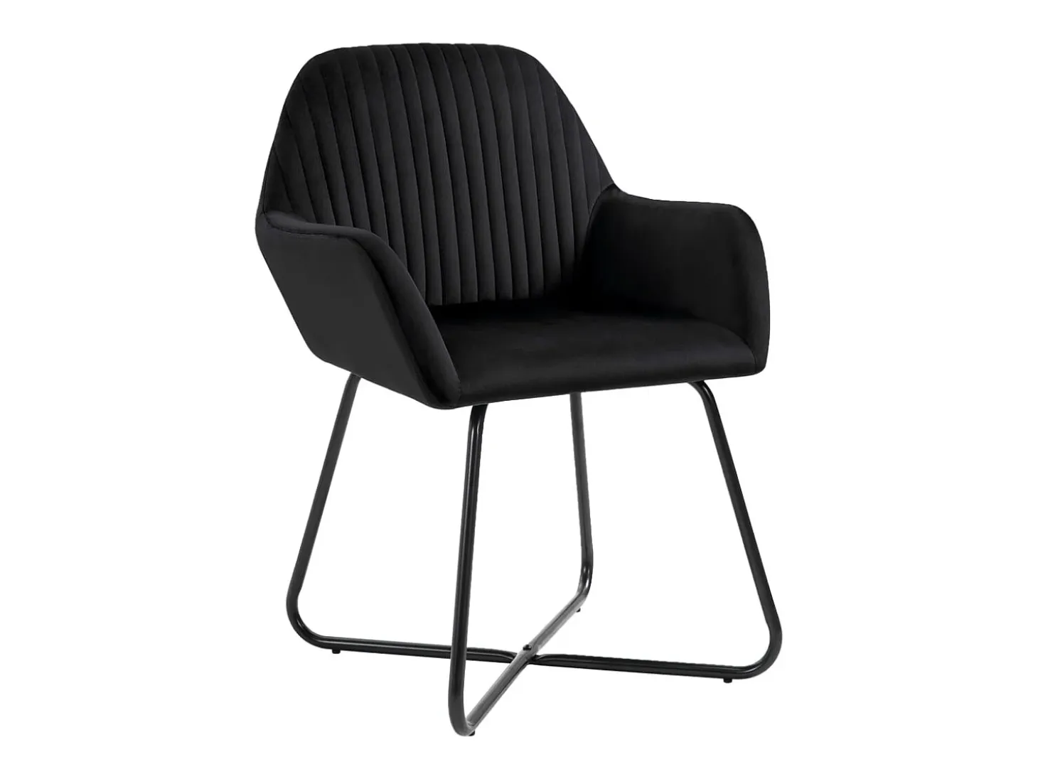Sillas de comedor 4 unidades terciopelo negro