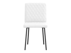 Sillas de comedor 6 unidades cuero sintético blanco