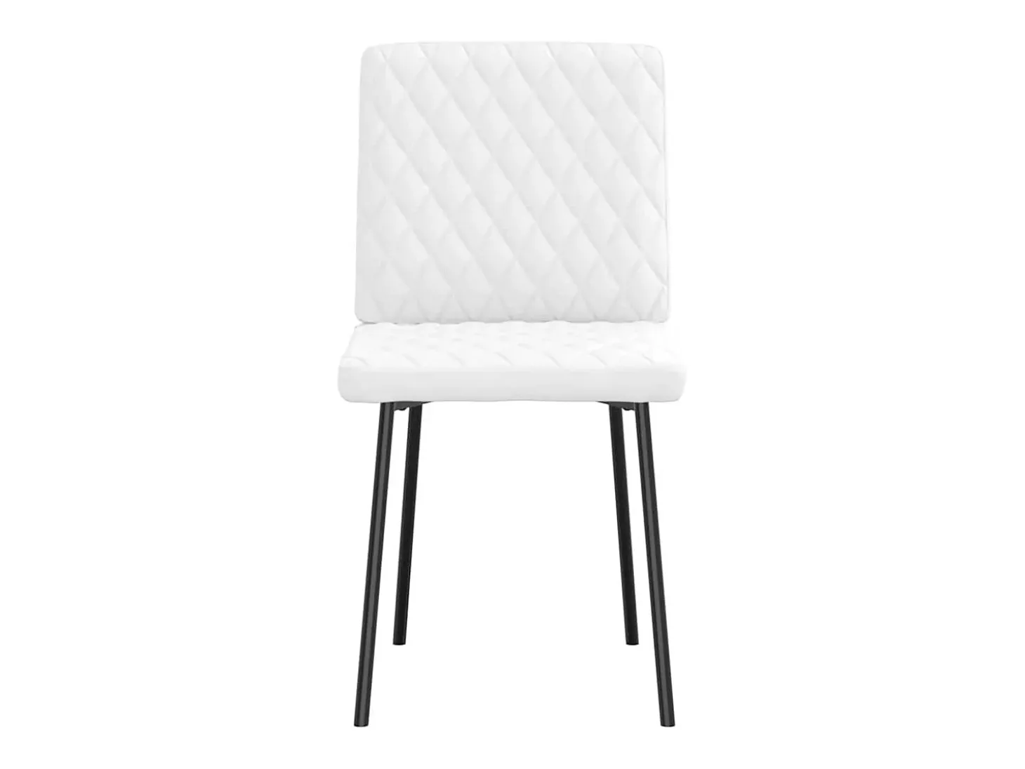 Sillas de comedor 6 unidades cuero sintético blanco