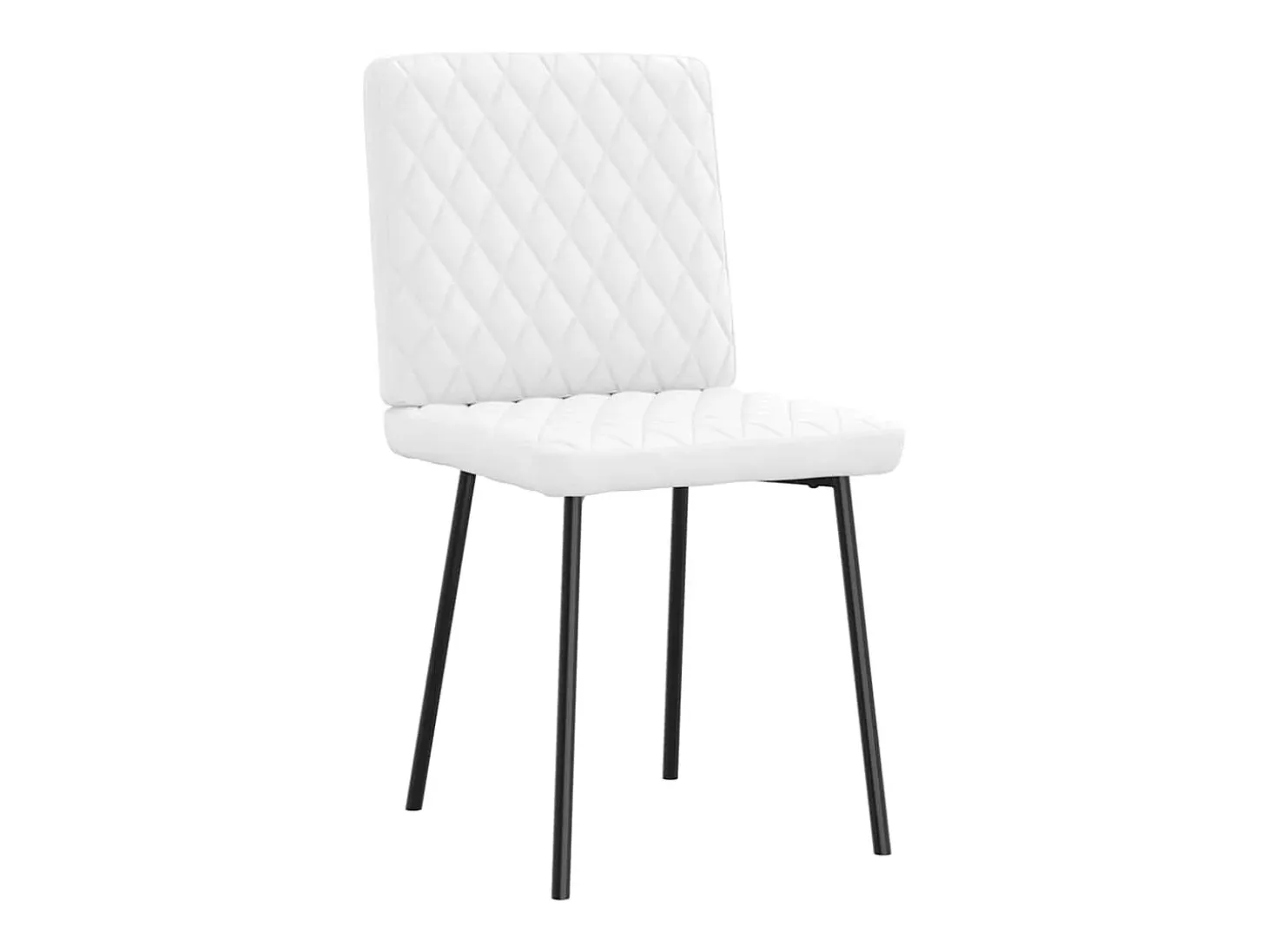 Sillas de comedor 6 unidades cuero sintético blanco