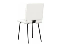Sillas de comedor 6 unidades cuero sintético blanco