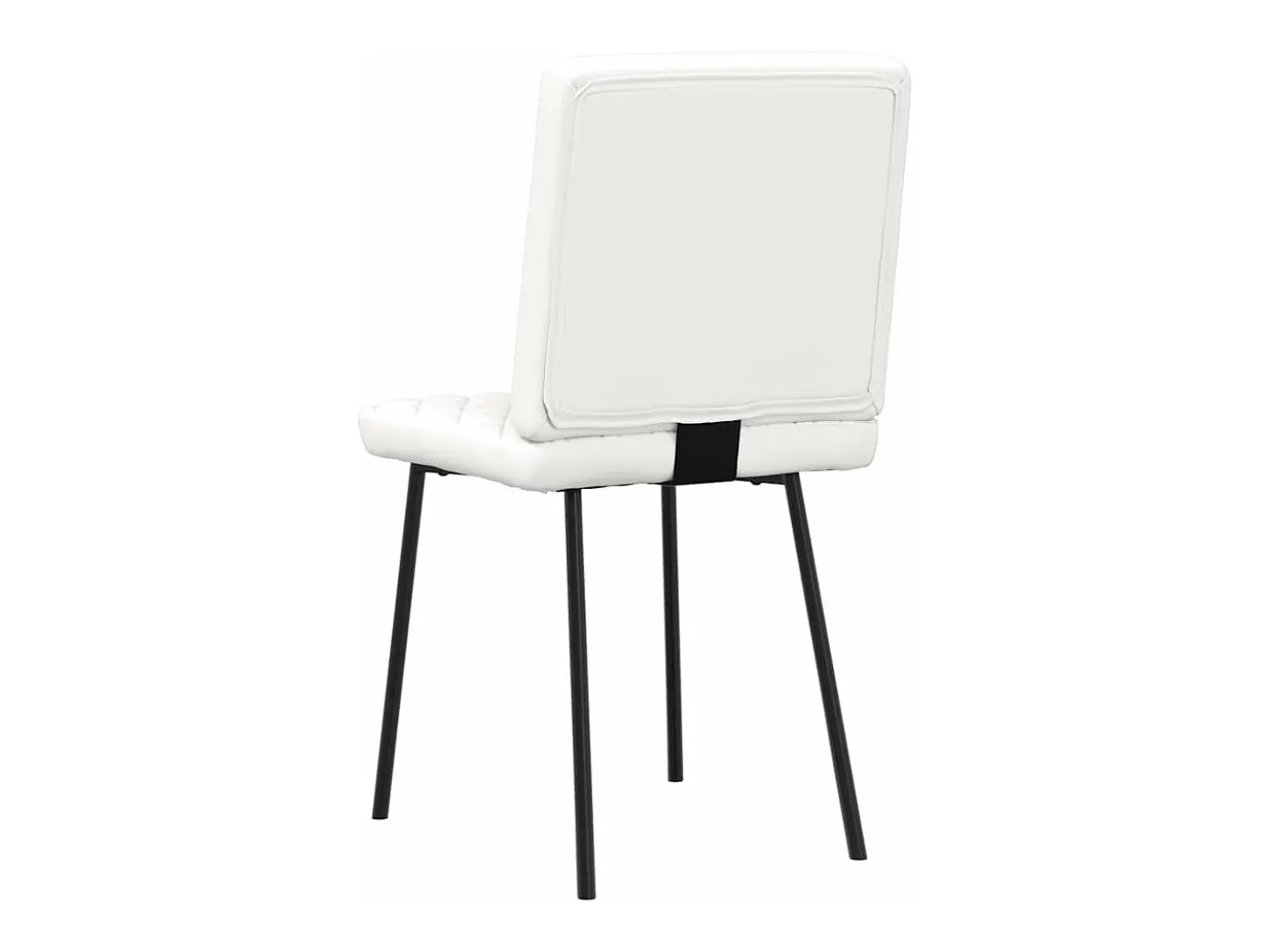 Sillas de comedor 6 unidades cuero sintético blanco