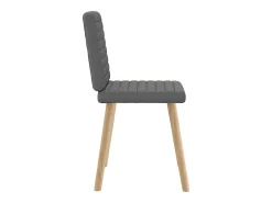 Sillas de comedor 6 unidades tela gris oscuro