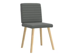 Sillas de comedor 6 unidades tela gris oscuro