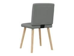 Sillas de comedor 6 unidades tela gris oscuro
