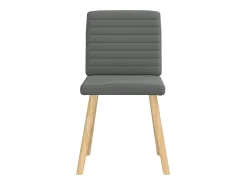 Sillas de comedor 6 unidades tela gris oscuro