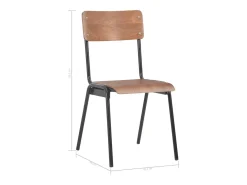 Sillas de comedor 6 unidades madera contrachapada marrón