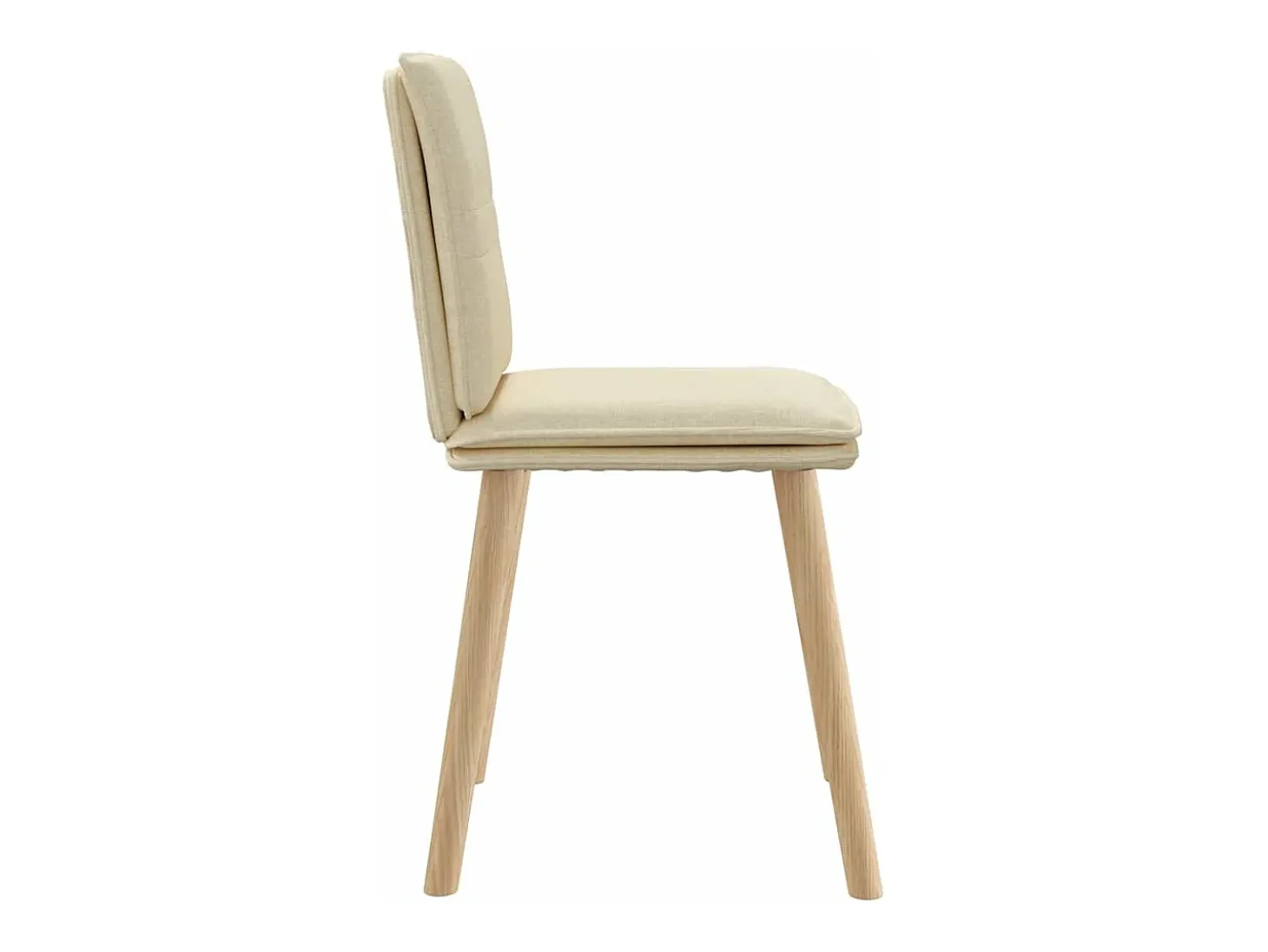 Sillas de comedor 4 unidades tela color crema