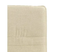 Sillas de comedor 4 unidades tela color crema