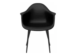 Sillas de comedor 2 unidades negras PP
