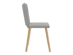 Sillas de comedor 6 unidades tela gris nube