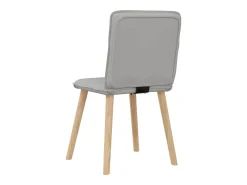 Sillas de comedor 6 unidades tela gris nube