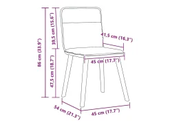 Sillas de comedor 6 unidades tela gris nube