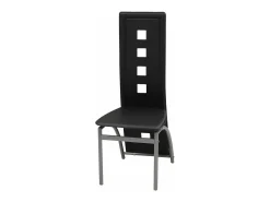Sillas de comedor 4 unidades cuero sintético negro