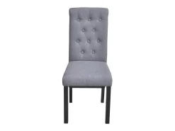 Sillas de comedor 6 unidades de tela gris claro