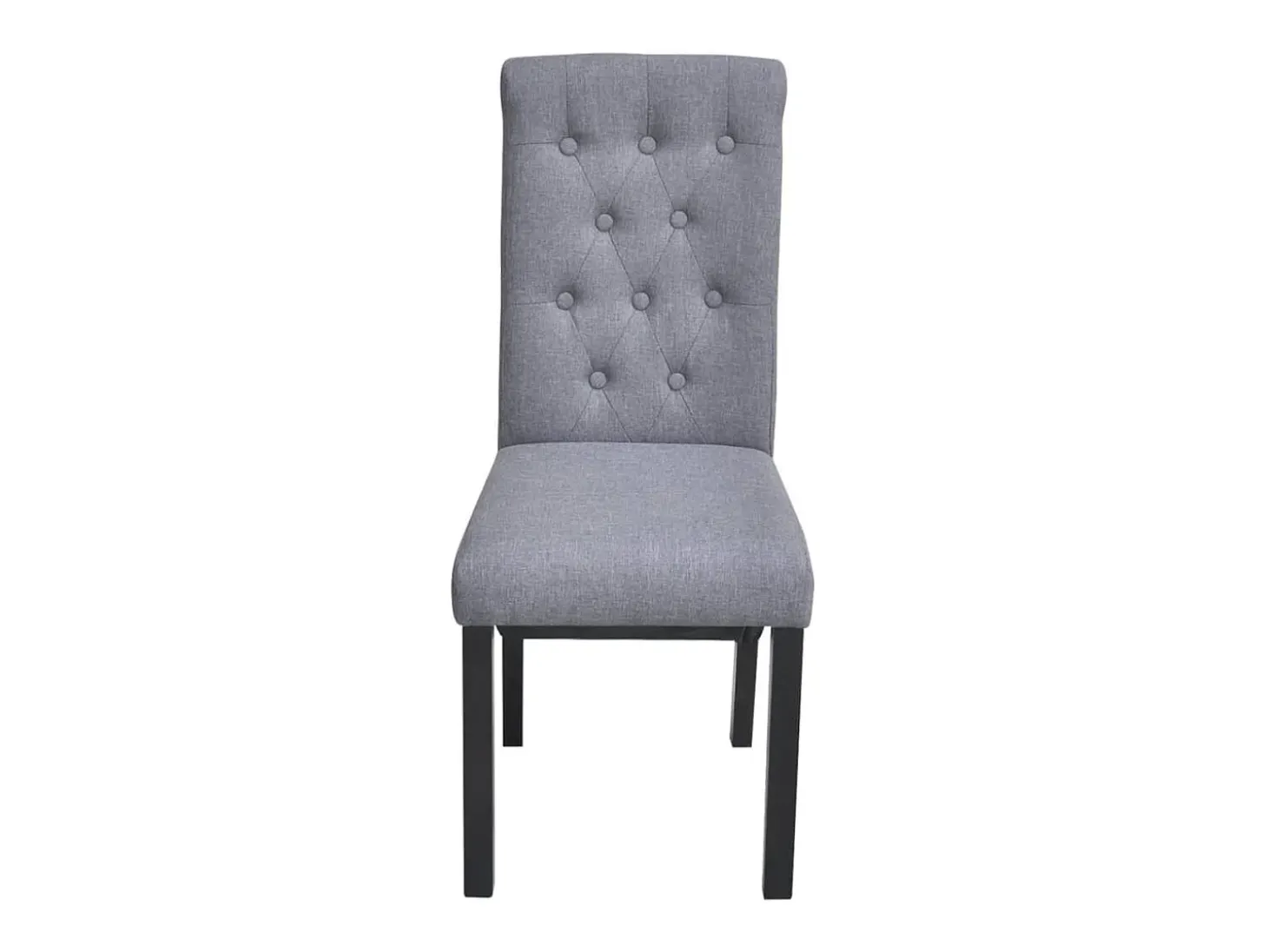 Sillas de comedor 6 unidades de tela gris claro