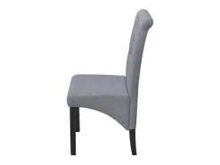 Sillas de comedor 6 unidades de tela gris claro