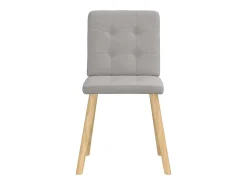 Sillas de comedor 2 unidades tela gris nube