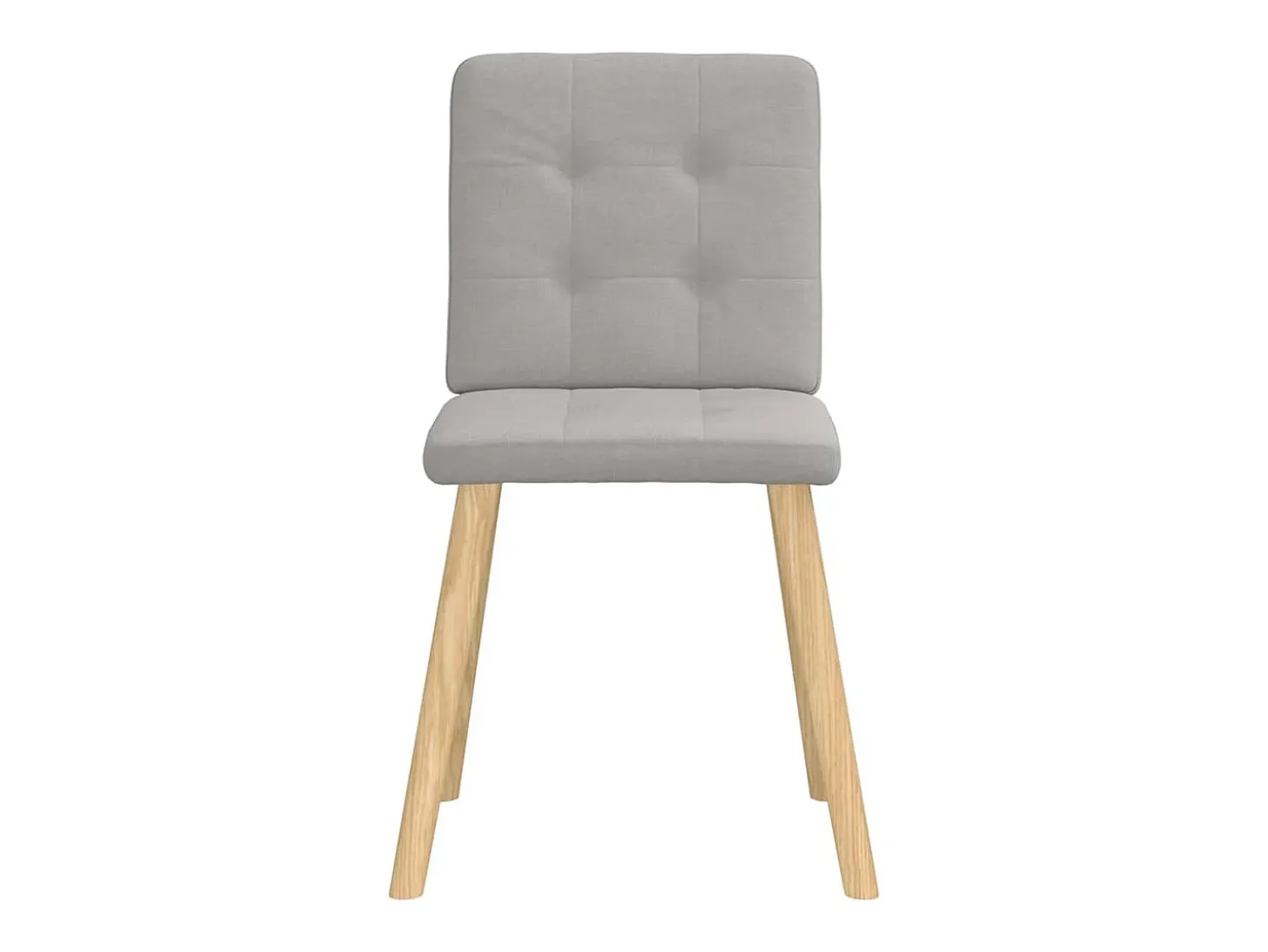 Sillas de comedor 2 unidades tela gris nube