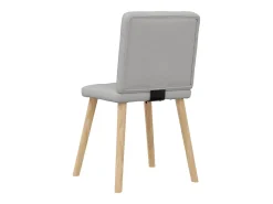 Sillas de comedor 2 unidades tela gris nube