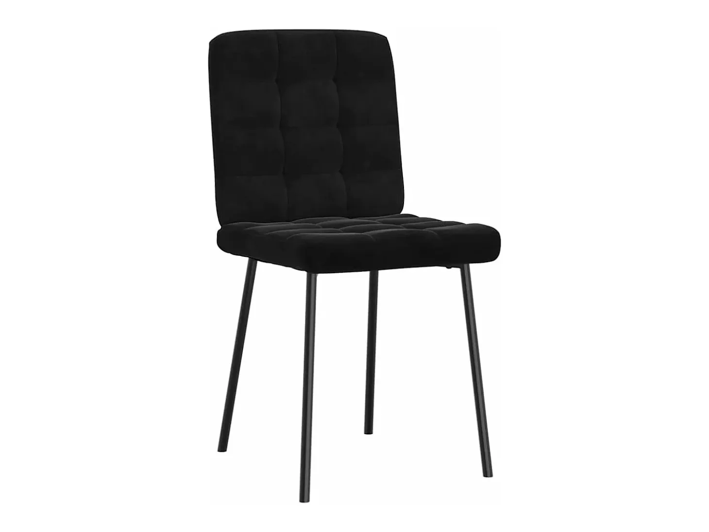 Sillas de comedor 2 unidades terciopelo negro