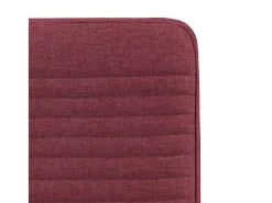 Sillas de comedor 4 unidades tela rojo tinto