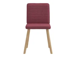 Sillas de comedor 4 unidades tela rojo tinto
