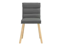 Sillas de comedor 2 unidades tela gris oscuro
