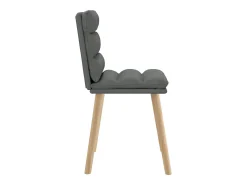 Sillas de comedor 2 unidades tela gris oscuro