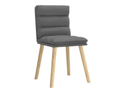 Sillas de comedor 2 unidades tela gris oscuro