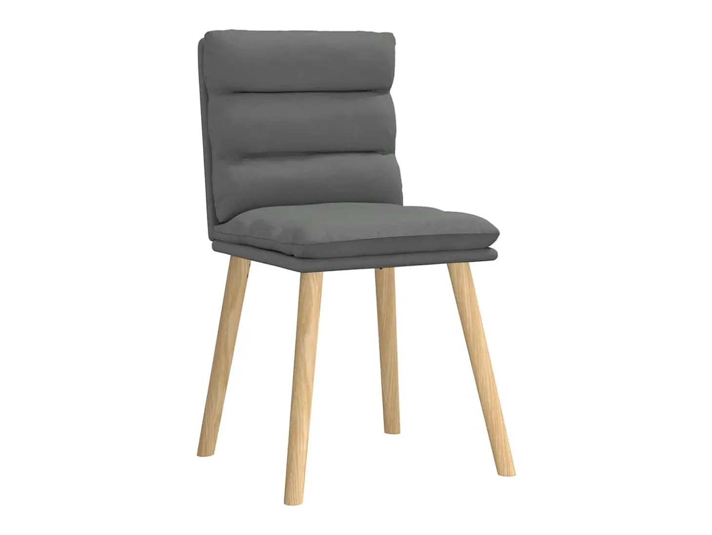 Sillas de comedor 2 unidades tela gris oscuro