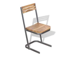 Sillas de comedor 6 unidades madera maciza de teca