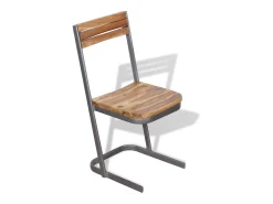 Sillas de comedor 6 unidades madera maciza de teca