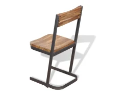 Sillas de comedor 6 unidades madera maciza de teca
