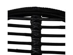 Sillas de comedor 2 unidades ratán natural negro