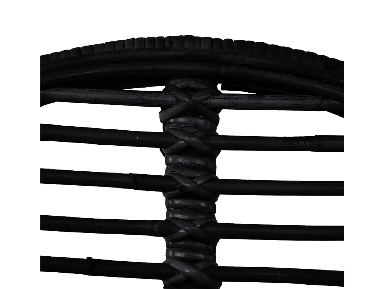 Sillas de comedor 2 unidades ratán natural negro