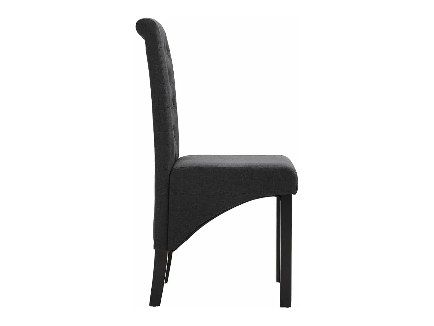 Sillas de comedor 4 unidades tela gris oscuro