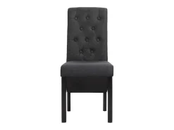 Sillas de comedor 4 unidades tela gris oscuro