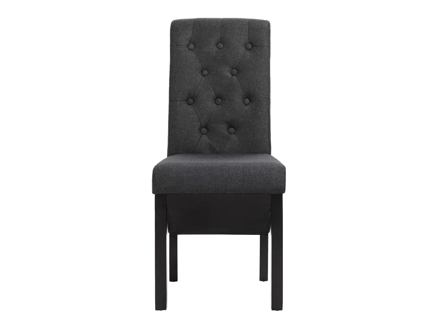 Sillas de comedor 4 unidades tela gris oscuro