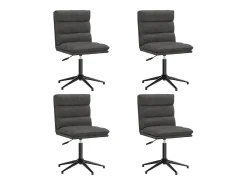 Sillas de comedor 4 unidades cuero sintético negro