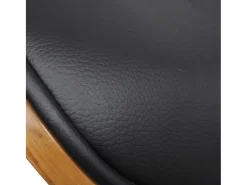Sillas de comedor 2 unidades madera curvada y cuero sintético