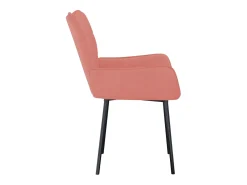 Sillas de comedor 2 unidades terciopelo rosa