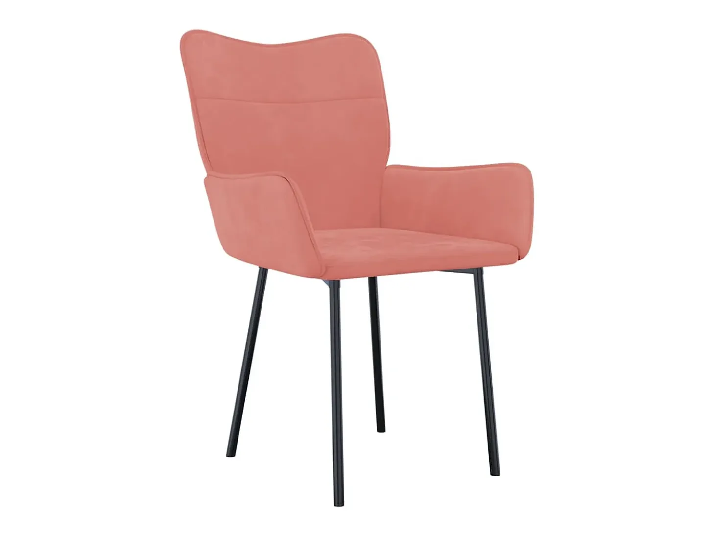 Sillas de comedor 2 unidades terciopelo rosa